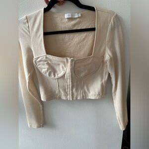 Jonathan Simkhai Long Sleeve Corset top